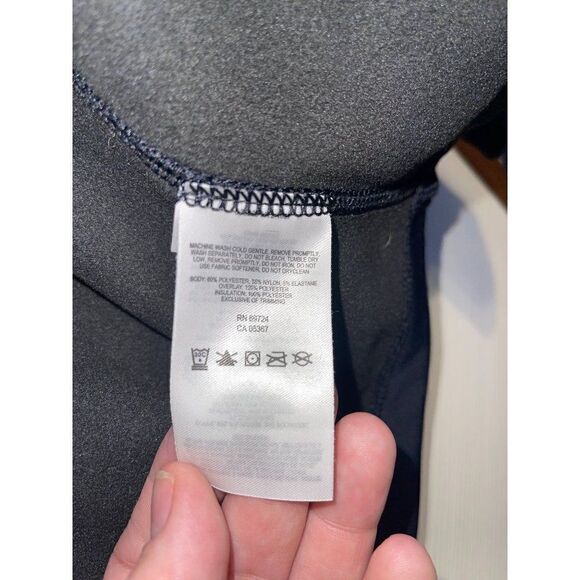 COLUMBIA Black Hooded Sports Jacket with Thumbholes Size Med - Picture 13 of 15